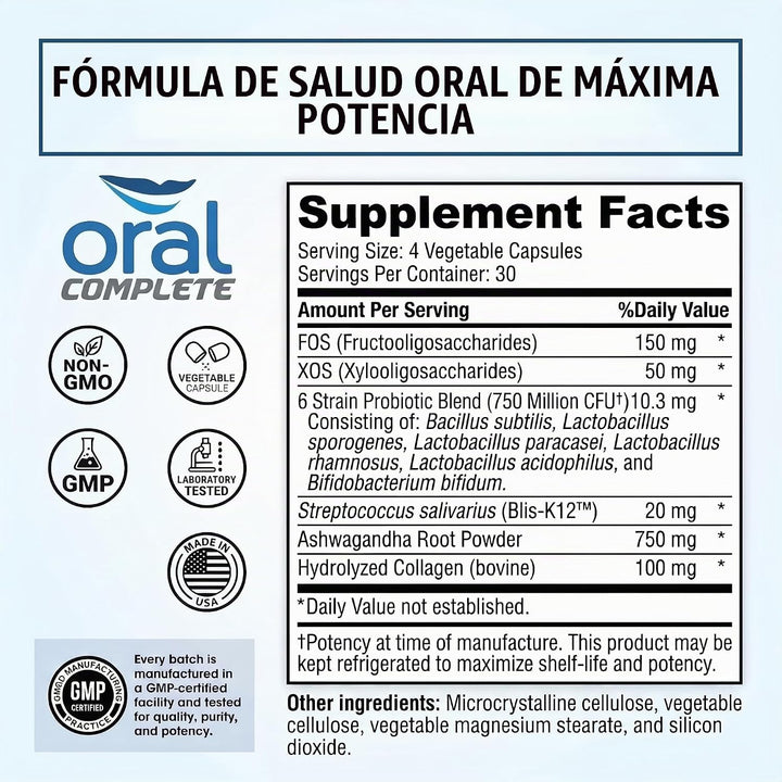 Probiótico dental oral