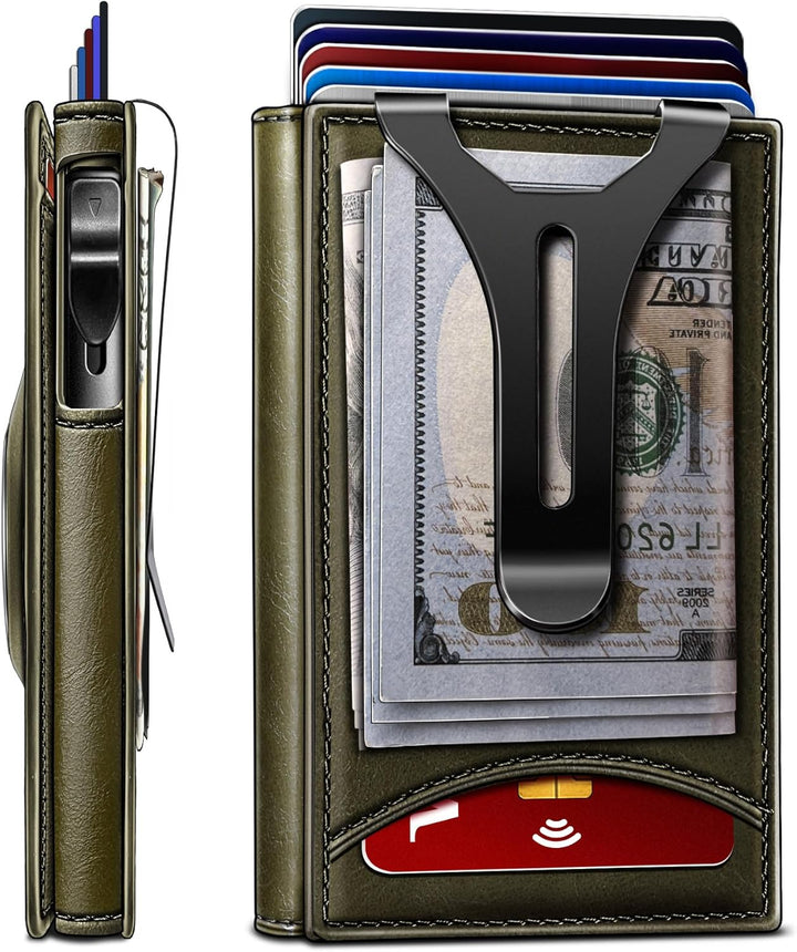 BULLIANT Billetera con clip para dinero, billetera delgada para reg...
