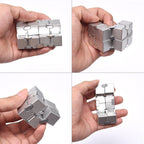 Fidget Cube - Nueva versión Fidget Finger Toys – Cubo infinito de metal Prime para aliviar el estrés y la ansiedad/TDAH, regalos sensoriales ultra duraderos para adultos y adolescentes niños