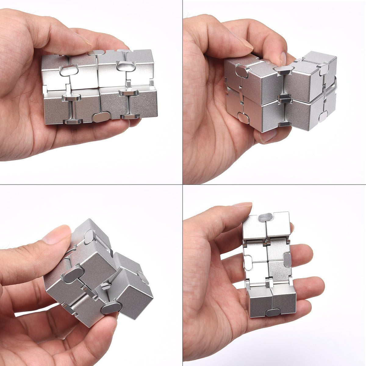 Fidget Cube - Nueva versión Fidget Finger Toys – Cubo infinito de metal Prime para aliviar el estrés y la ansiedad/TDAH, regalos sensoriales ultra duraderos para adultos y adolescentes niños