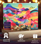 Elena Essex Rompecabezas - Journey | Puzzle de 1000 piezas | Rompecabezas para adultos de 1000 piezas | Rompecabezas de arte abstracto colorido y fresco | Tamaño de los rompecabezas de 28 x 20