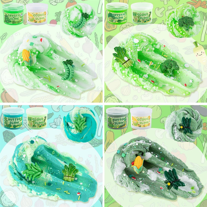 6 Paquetes de Kit de Limo Verde Gradiente - Limo Claro de Nube y Ma...