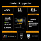 ASUS TUF Gaming Series 5 Monitor para juegos de 24.5 pulgadas 1080P...