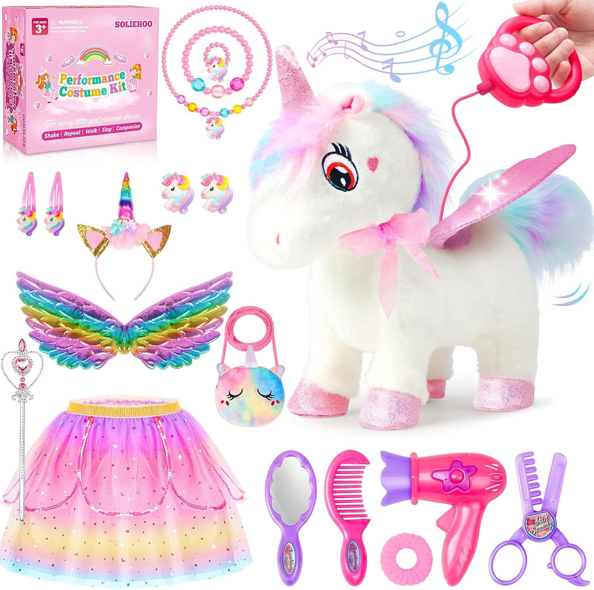 SOLIEHOO Juguetes de unicornio para niñas de 4 a 6 años, regalos de...