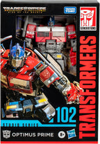 Transformers Toys Studio Series Voyager Class Transformers: Rise of the Beasts 102 Optimus Prime - Figura de acción de conversión de 6.5 pulgadas, 8+