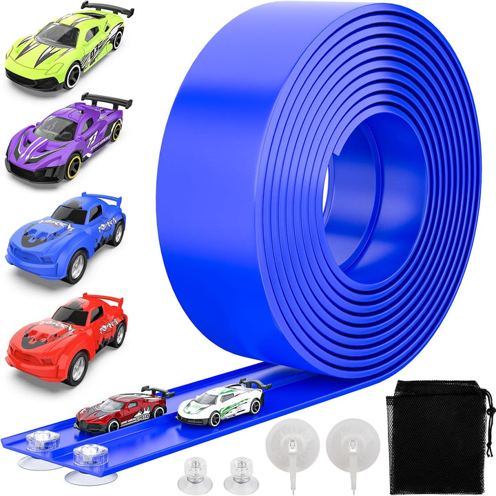 Wupuaait Pista de carreras flexible para niños juguete de