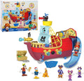 Disney Junior Mickey Mouse Funhouse Treasure Adventure Pirata Barco Set de Juego