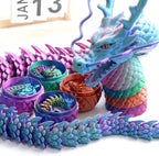 Juego de 5 piezas de juguetes grandes impresos en 3D de huevos, Juego de 5 piezas de dragón/huevo