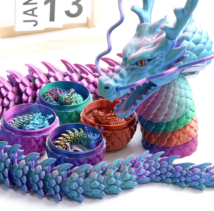 Juego de 5 piezas de juguetes grandes impresos en 3D de huevos de d...