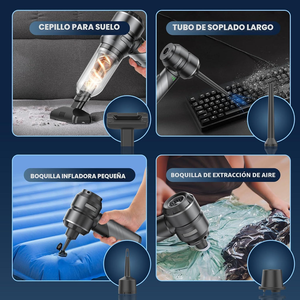 Aspiradora de coche portátil inalámbrica, mini aspiradora, aspiradora de mano inalámbrica
