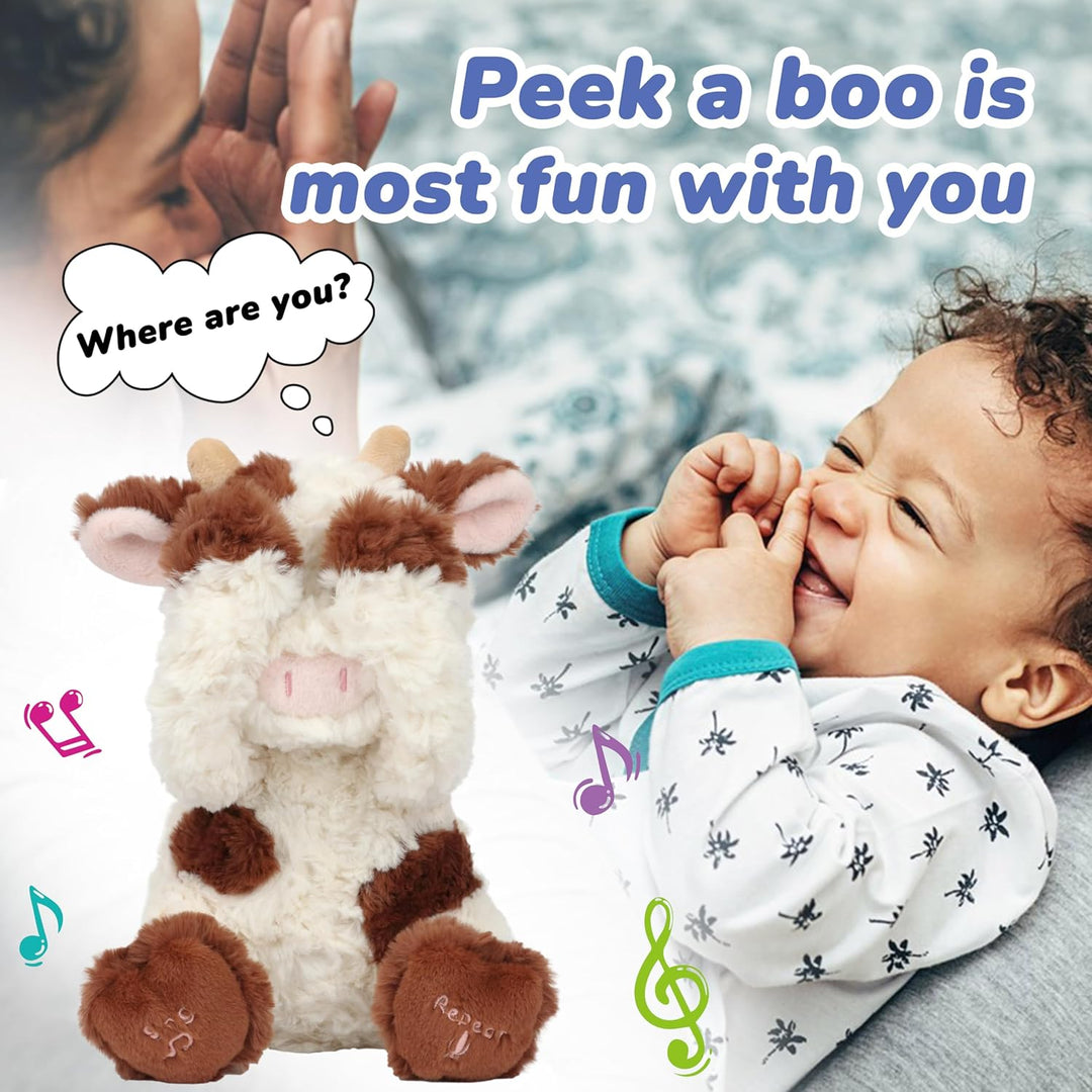 Hopearl Peek A Boo Cow interactivo repite lo que dices, diario de p...
