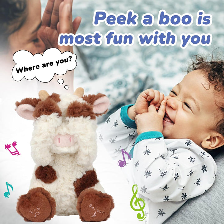 Hopearl Peek A Boo Cow interactivo repite lo que dices, diario de p...