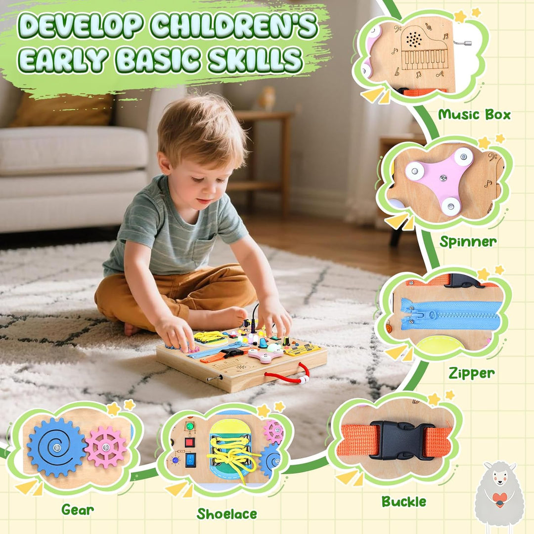 MoKo Busy Board Montessori Juguetes para niños de más de 3