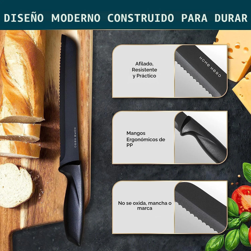Home Hero Juego de cuchillos de cocina de 16 piezas - Juego de cuchillos