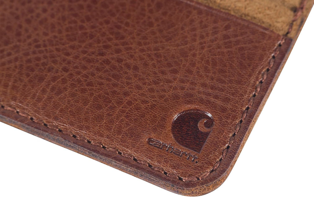 Carhartt Billetera plegable de piel pátina B0000400 para hombre