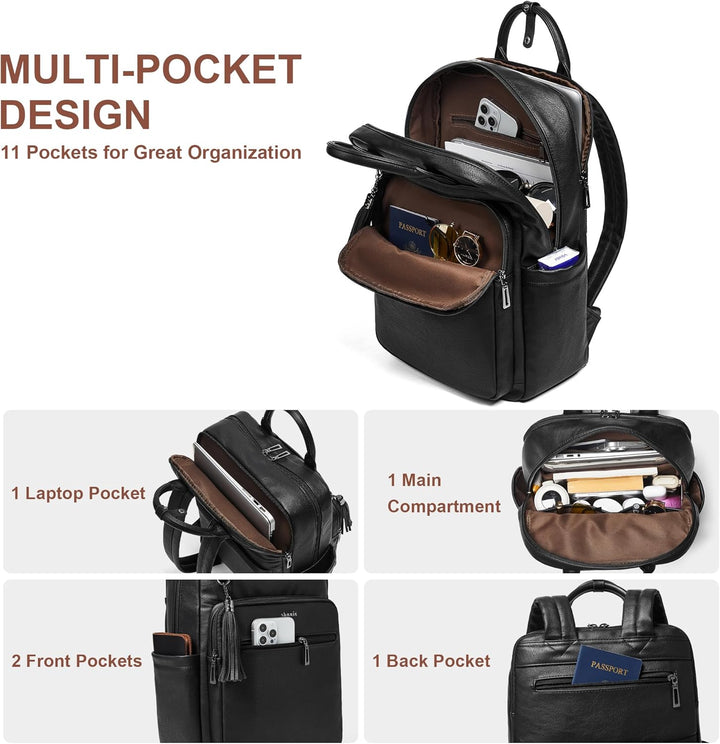 Shrrie: mochila para laptop de mujer de 15.6 pulgadas, mochila de c...