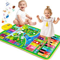 Juguetes para bebés para regalos de 1 año: tapete de juego de música de piano animal con alfabeto 3 en 1