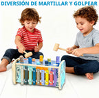 Juguetes Montessori de madera para martillar para niños de 1