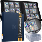 X PRO Carpeta de tarjetas de carga superior, compatible con fundas de tarjetas de carga superior, se adapta a 252 | 20 cargadores premium incluidos | páginas de doble cara sin anillo de 9 bolsillos | Almacenamiento para tarjetas TCG y tarjetas deportivas
