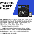 HP Cartucho de tinta negra 67