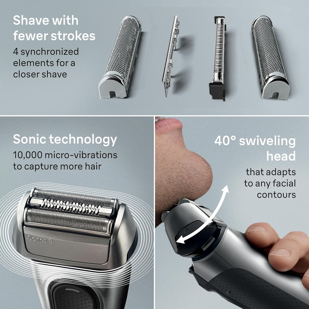 Braun - Maquinilla de afeitar eléctrica para hombre, serie 8 8517s...