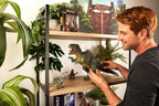 Figura de Dinosaurio Giganotosaurus Colección Hammond de Mattel Jurassic World Dominion, 21 Articulaciones, Ojos de Vidrio, Cola Alambreada y Lengua Posable