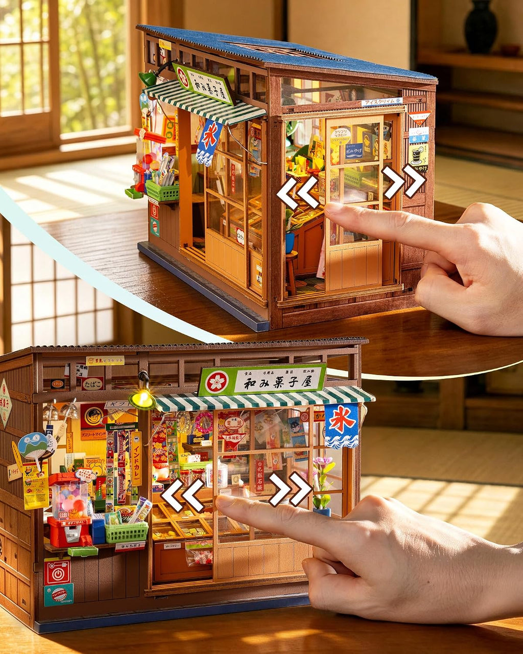 Rolife Kit de rincón de libros, kit de casa de muñecas en miniatura para adultos, rompecabezas de madera 3D con temática de tienda general japonesa, regalos para familiares, amigos, regalos creativos