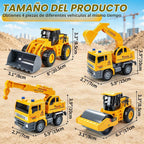 4 Piezas Vehículos de Construcción para Niños Niñas Toddlers 3-5