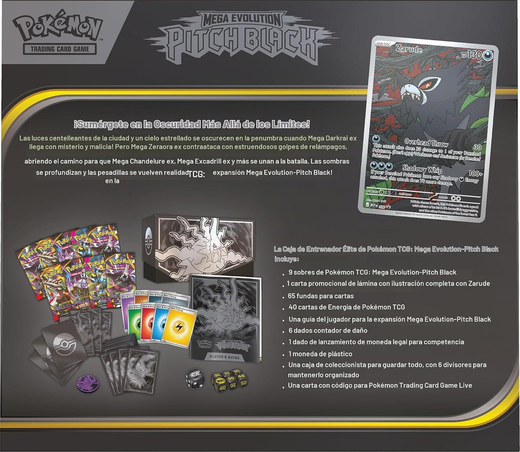 Pokémon TCG: Mega Evolution—Caja de entrenador Elite Pitch Black