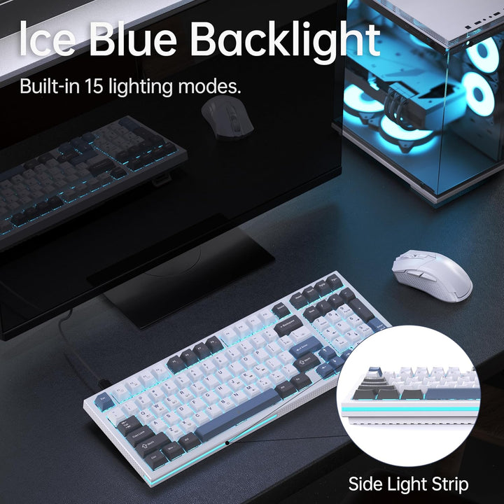KEMOVE K98SE Teclado mecánico para juegos, teclado programable con...