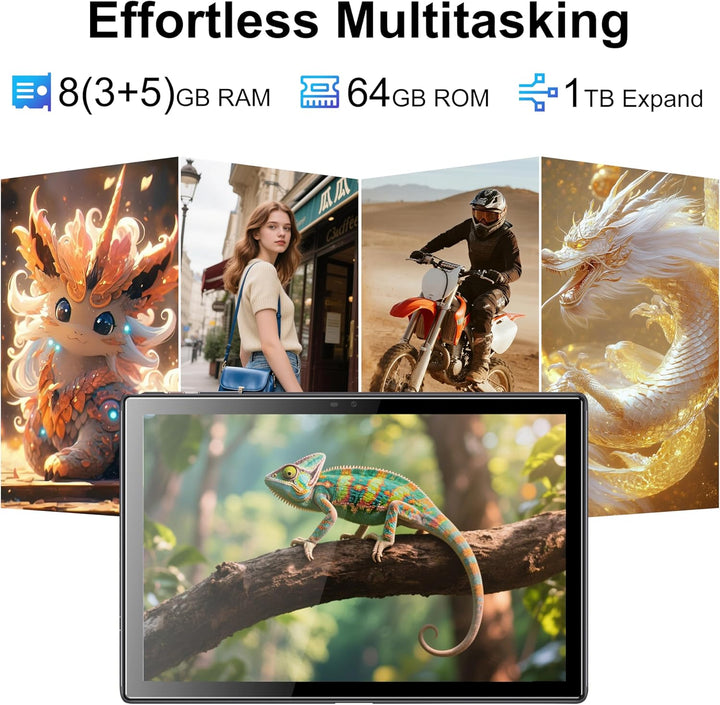 Tablet, tabletas Android 15 de 10.1 pulgadas, 8 GB de RAM 64 GB ROM...