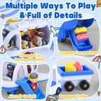 Juguetes de avión PLAY para niños - Juguetes de avión para niños pequeños, aviones de viaje para niños de 2 años en adelante con figuras pequeñas y portaequipaje, avión musical con luces para regalos
