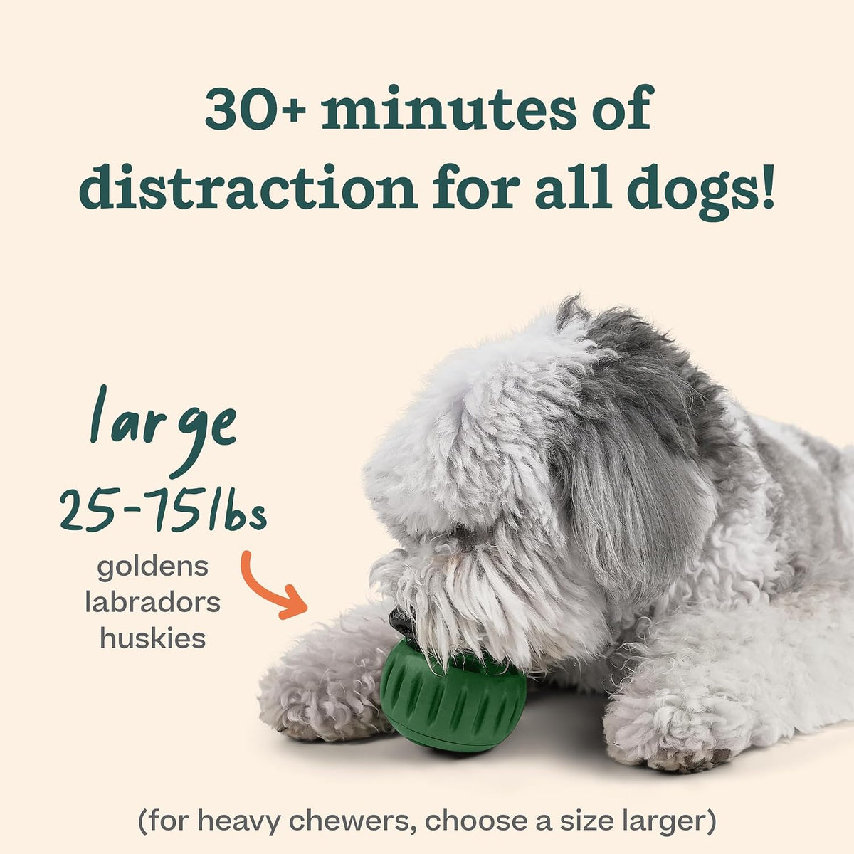 WOOF Pupsicle Dog Treat Toy con Silicone Treat Tray para Dogs 25-75 lbs