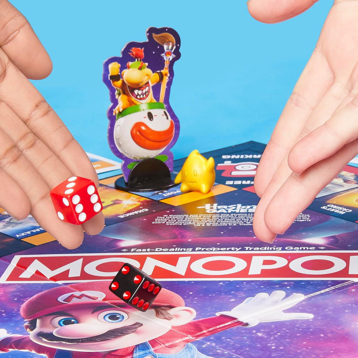 Monopoly: The Super Mario Galaxy Movie Edition Juego de mesa I Fun Family Games para niños, adolescentes y adultos | 2 a 6 jugadores | A partir de 8 años