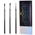 Jessup Set de brochas delineador, 3 piezas, brochas de precisión