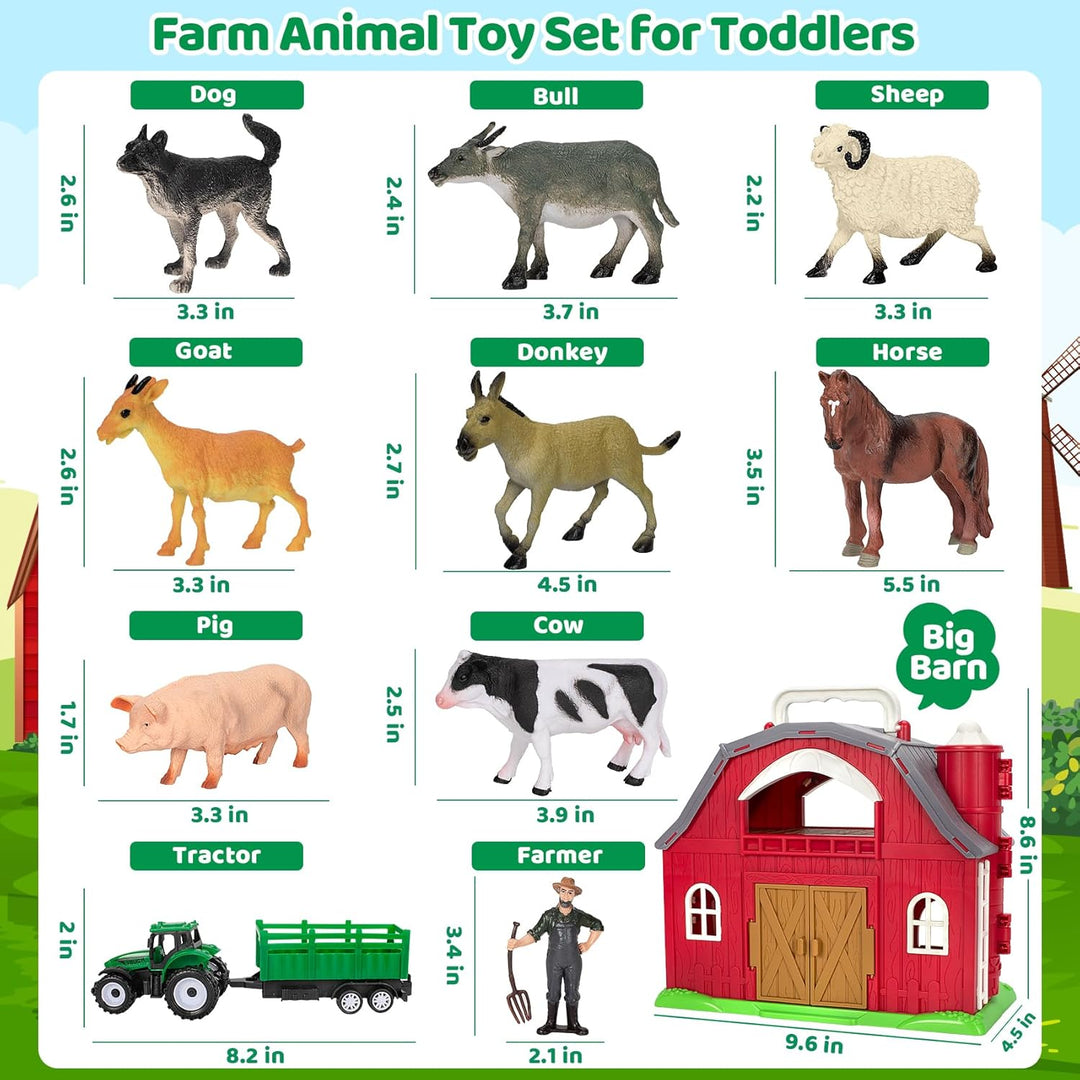 Juguetes de animales de granja para niños de 1 2 3 4 5