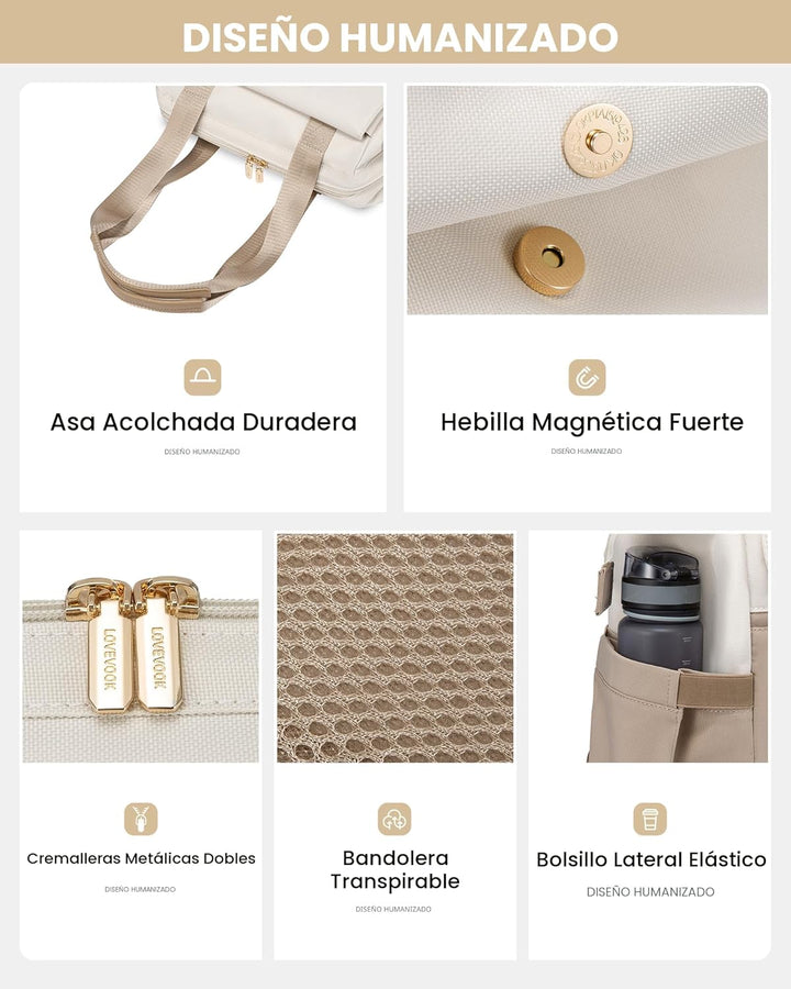 LOVEVOOK Mochila para laptop para mujer, mochila de trabajo convert...