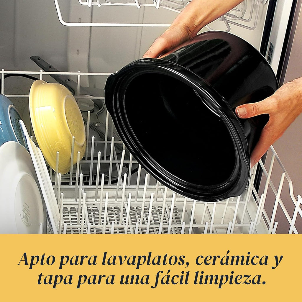 Crock-Pot. Olla de cocción lenta manual, Negro