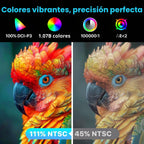 Upperizon Monitor portátil de 14 pulgadas 4K 3840X2400 100000:1 100% DCI-P3 OLED HDMI USB-C Monitor de viaje para laptop, MacBook, PC, Surface PS5 Xbox, pantalla externa con soporte y altavoces, compatible con VESA