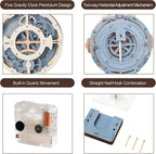 ROKR Rompecabezas de madera 3D para adultos, reloj de rompecabezas de madera, kits de modelos de construcción mecánica, kits de modelos de bricolaje, rompecabezas de acertijos, manualidades