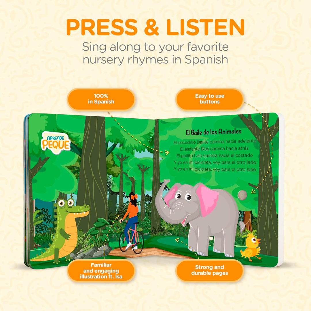Libro de sonido musical Aprende Peque para niños pequeños