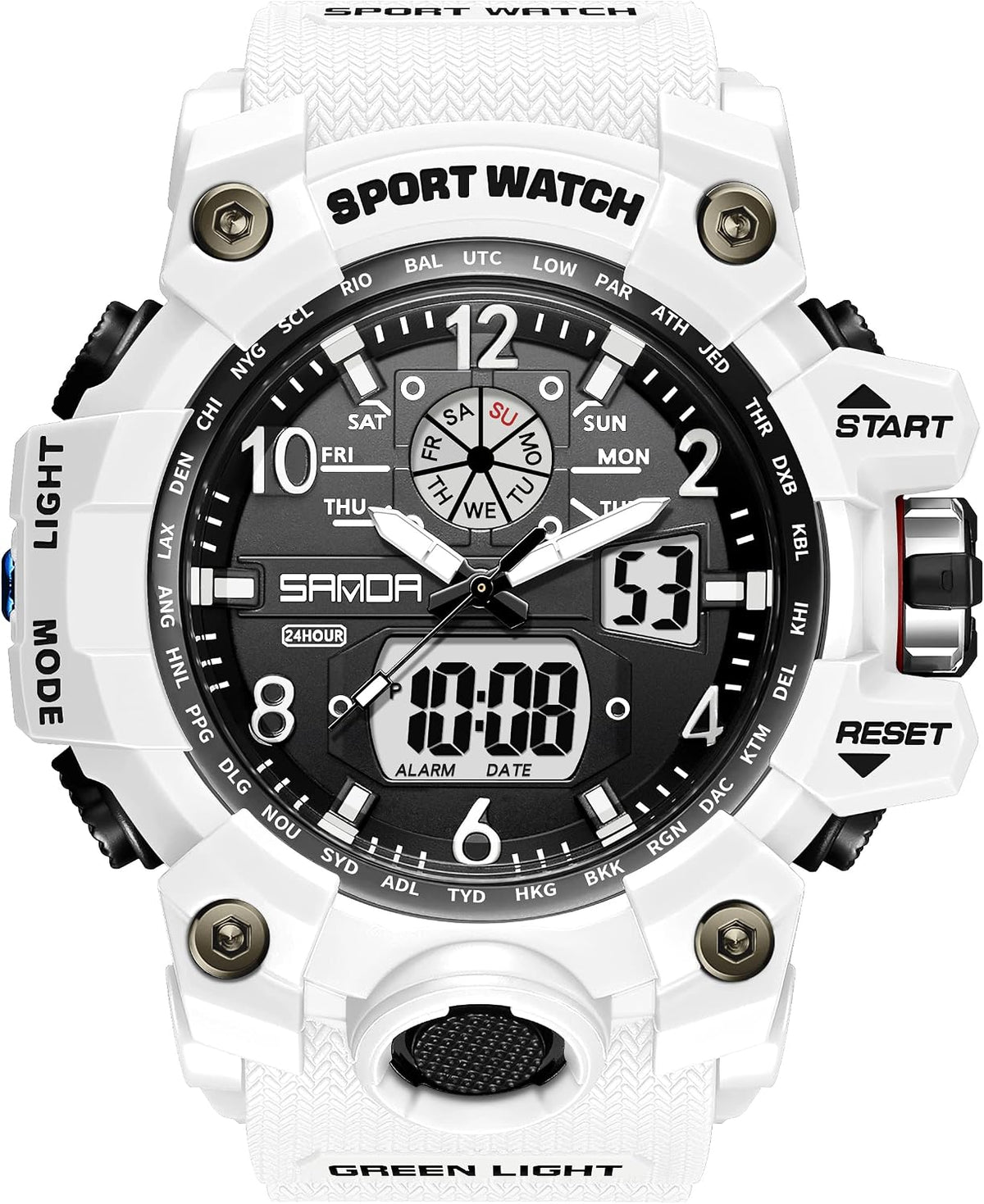 Relojes para Hombre Deportivos al Aire Libre Resistente al Agua Militar Reloj de Pulsera con Fecha Multifunción Táctico LED Alarma Cronómetro