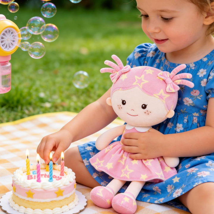 Onetoo First Baby Doll - Muñeca de felpa para niñas, muñeca de trap...