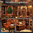 Kaayeewood Kit de rincón de libros, rompecabezas de madera 3D para adultos