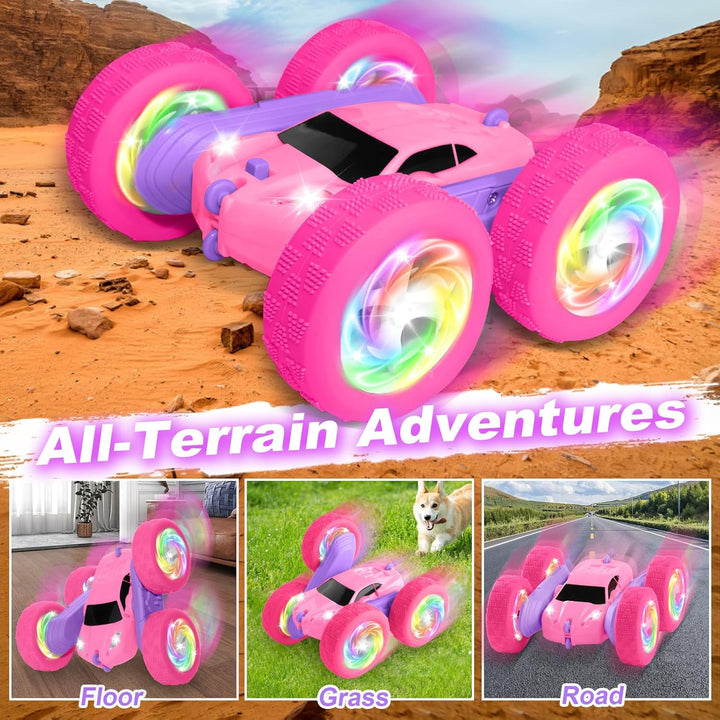 FDCTR Auto a control remoto, autos RC para niñas, rastreador RC de...