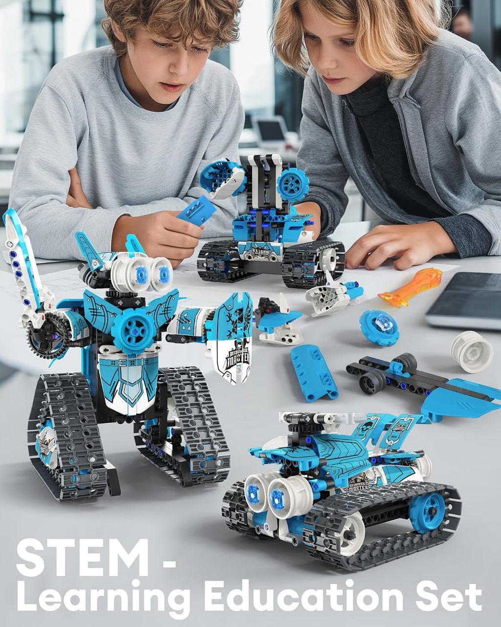 Opmind 5-en-1 STEM RC Robot Building Kit - 408PCS, Gift para Boys Ages 8-13