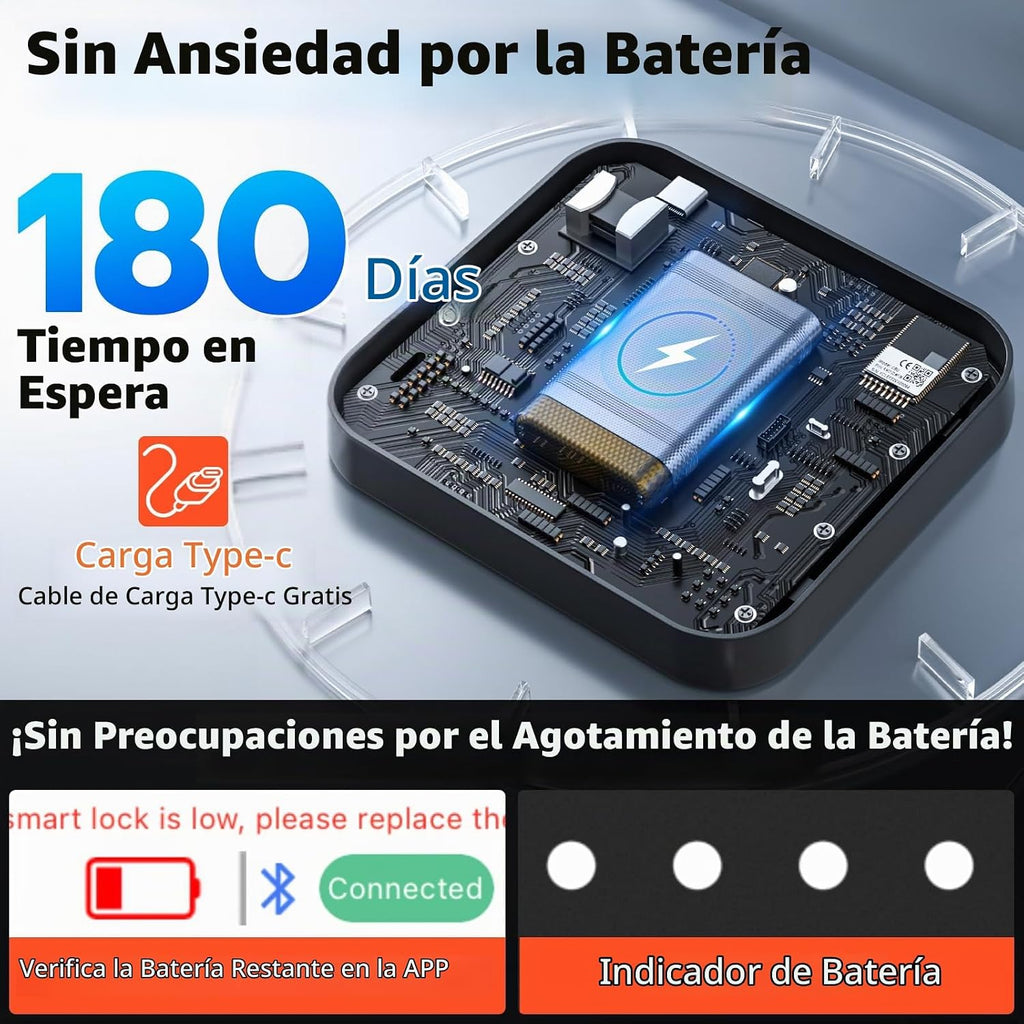 Cerradura de casillero de huellas dactilares con código, candado de combinación inteligente de huellas dactilares biométricas sin llave, cerradura combinada impermeable para valla exterior