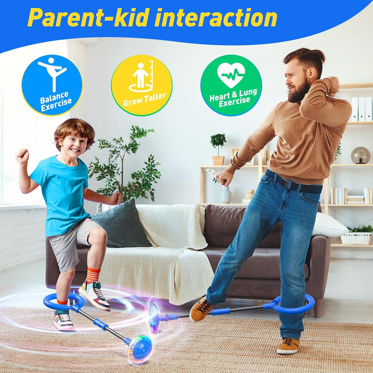Flooyes Skip Ball para Niños, Pelota Saltarina de Tobillo con Contador, Temporizador