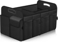 Organizador de maletero Femuar, organizador de almacenamiento con capacidad grande de 72L, impermeable, plegable y con 11 bolsillos, organizador de maletero para SUV/Jeep/Sedán, tamaño grande, negro