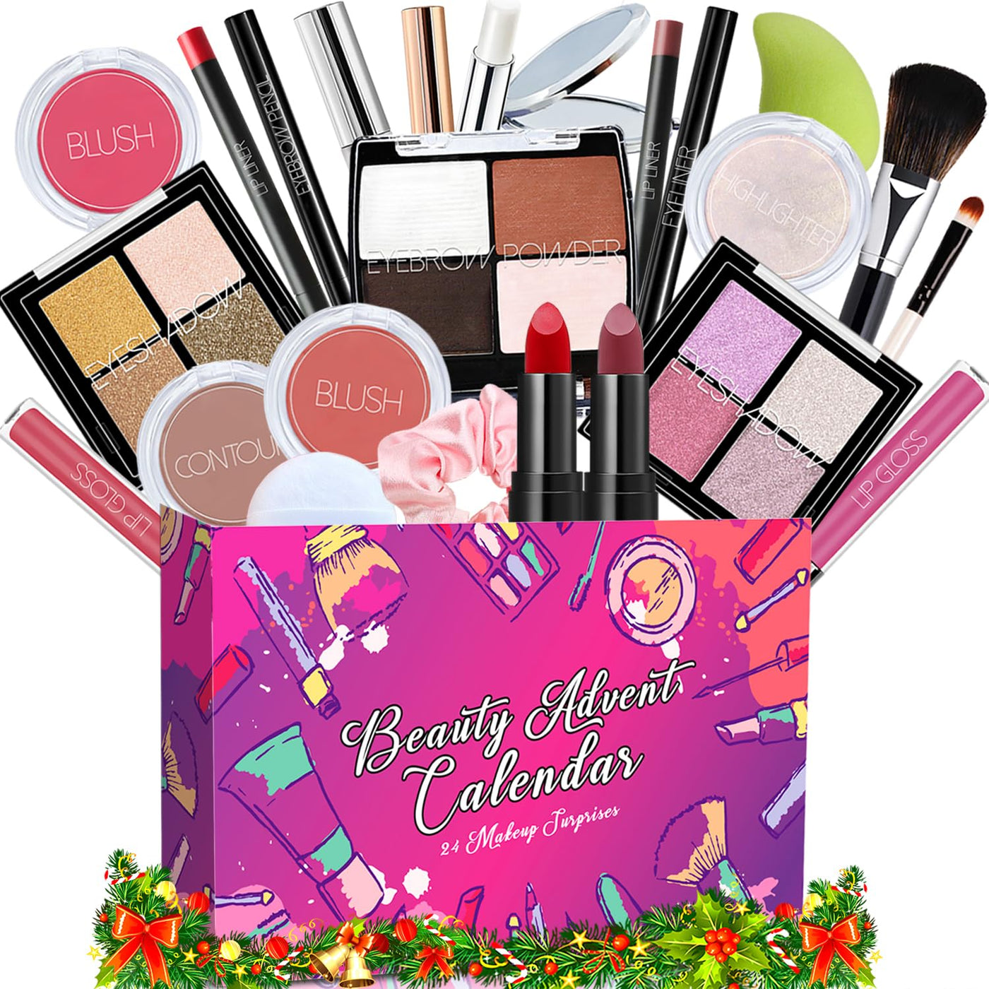 Calendario de Adviento de maquillaje 2025 para adolescentes, niñas,...